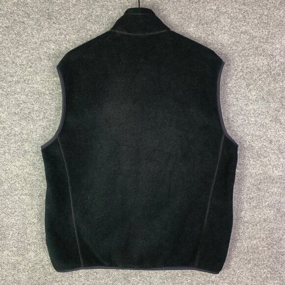 Used shirts Patagonia Black Fleece Vest Pine River Logo Zip Pocket Sleeveless XL - Picture 2 of 10